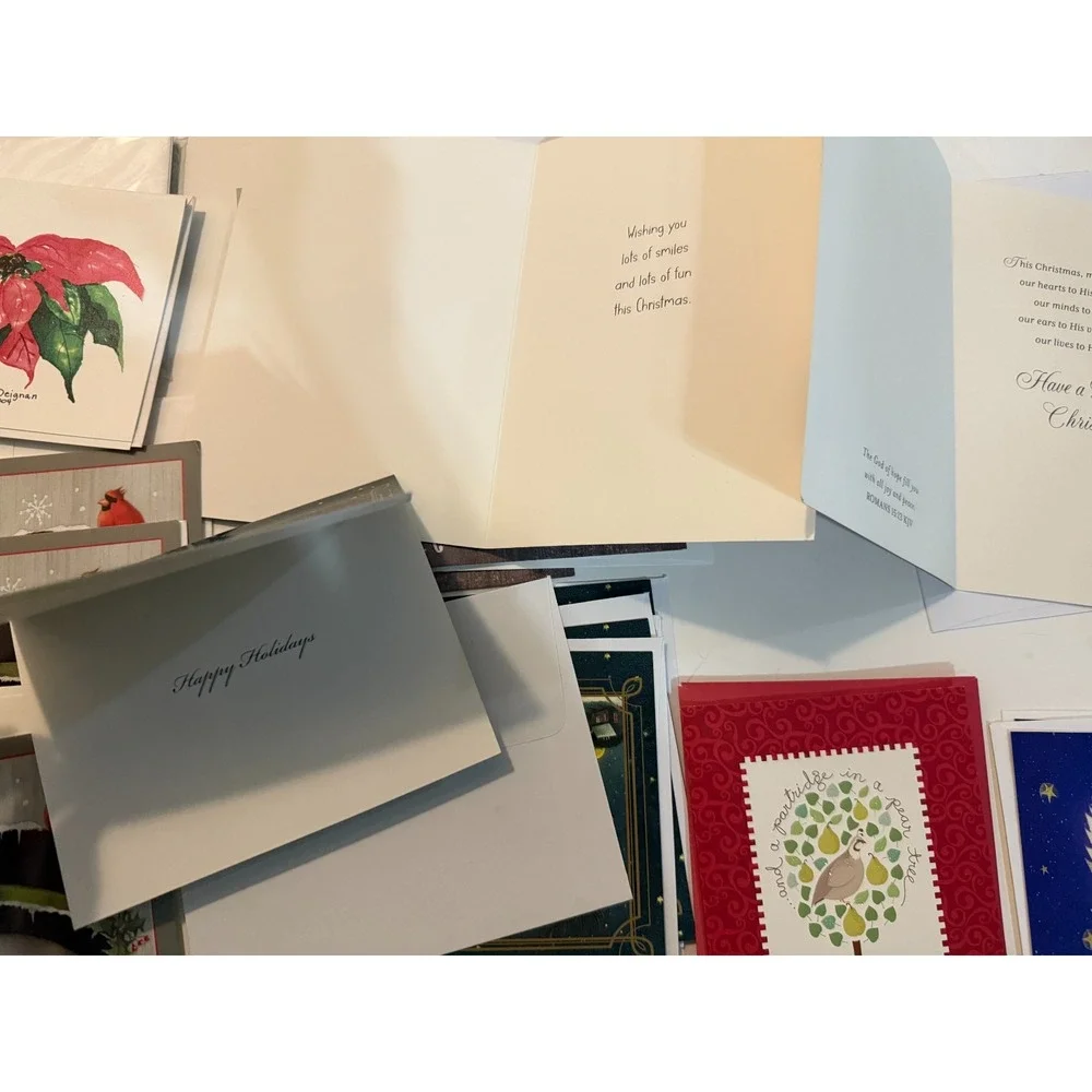 Lot 26 Assorted Christmas Greeting Cards‎ Unused with Envelopes plus extra Xmas